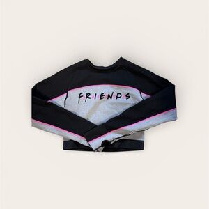 FRIENDS Black and Gray Long Sleeve Top
